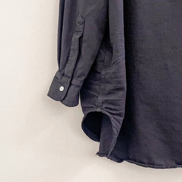 Frank & Eileen Shirley Oversized Button Up Shirt in Blackout Denim S - Picture 9 of 12